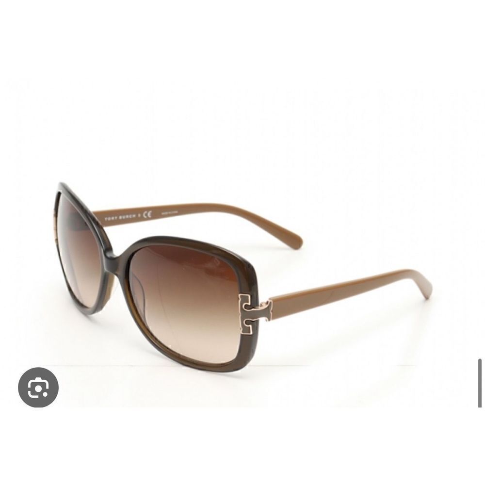 Tory burch Eleanor oversized square sunglasses ty7022 tan black gold